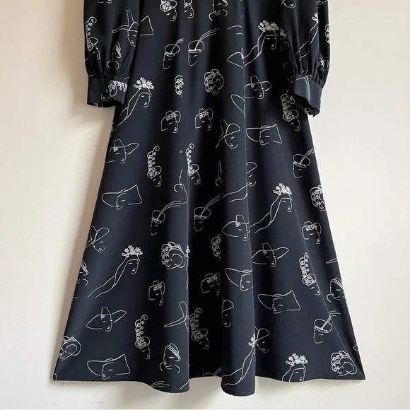 CO Novelty Silk Dress in Black